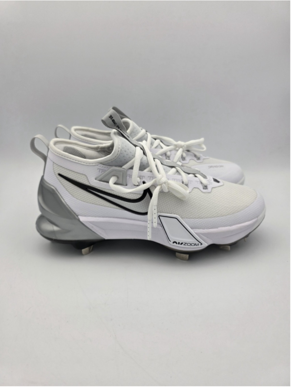 Nike Force Zoom Trout 9 Elite Metal Baseball Cleats White FB2906-102 Men's 7